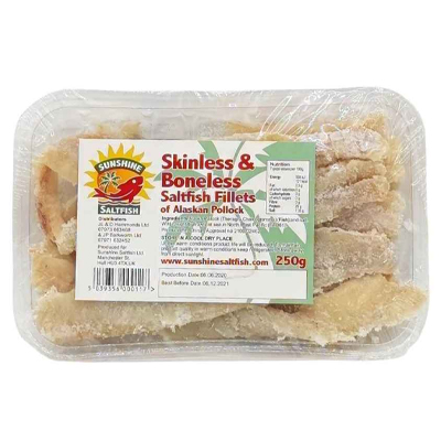 SUNSHINE SKINLESS SALTFISH 350G