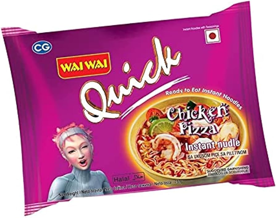WAI WAI NOODLE CHICKEN PIZZA 75G