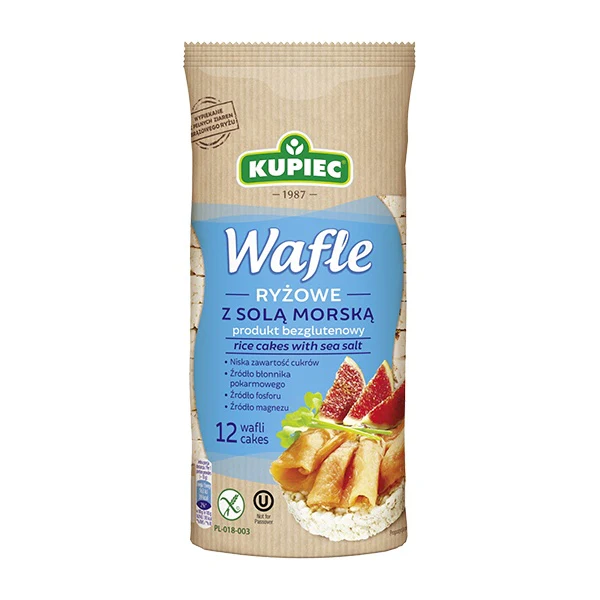 KUPIEC RICE CAKE SEA SALT 120G