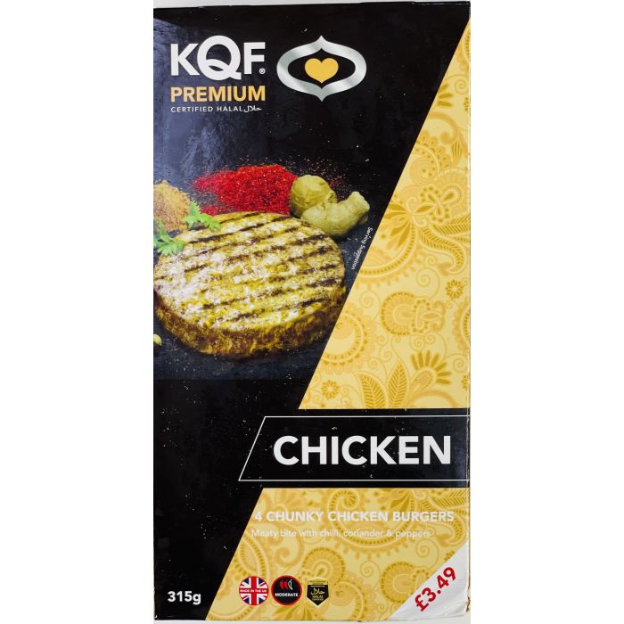 KQF 4 CHUNKY CHICKEN BURGERS 4PCS
