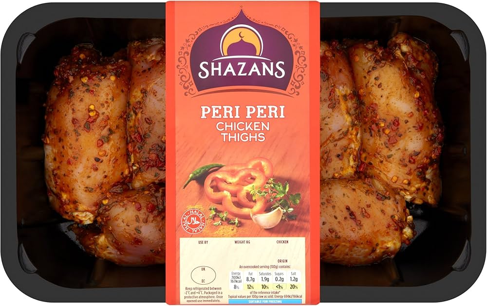 SHAZANS PERI CHICKEN THIGHS 675G