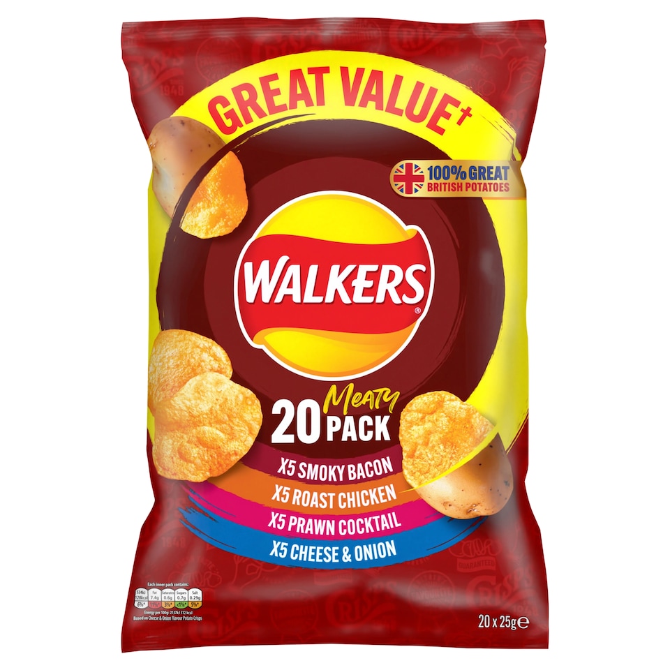 WALKERS MEATY VARIETY BOX 20X25G