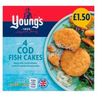 YOUNGS 4 COD FISH CAKES PM 200G