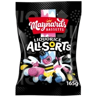 MAYNARDS LIQUORICE ALL SORTS 165G