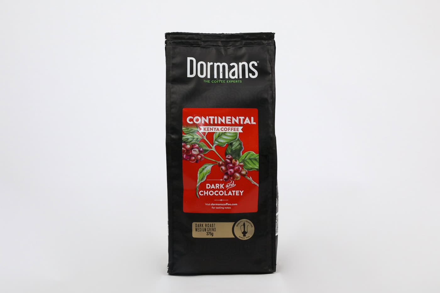 Dormans Continental Dark Chocolatey Dark Roast Medium Grind Coffee 375g