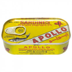 Apollo Sardines in Spiced Vegetable Oil 125g