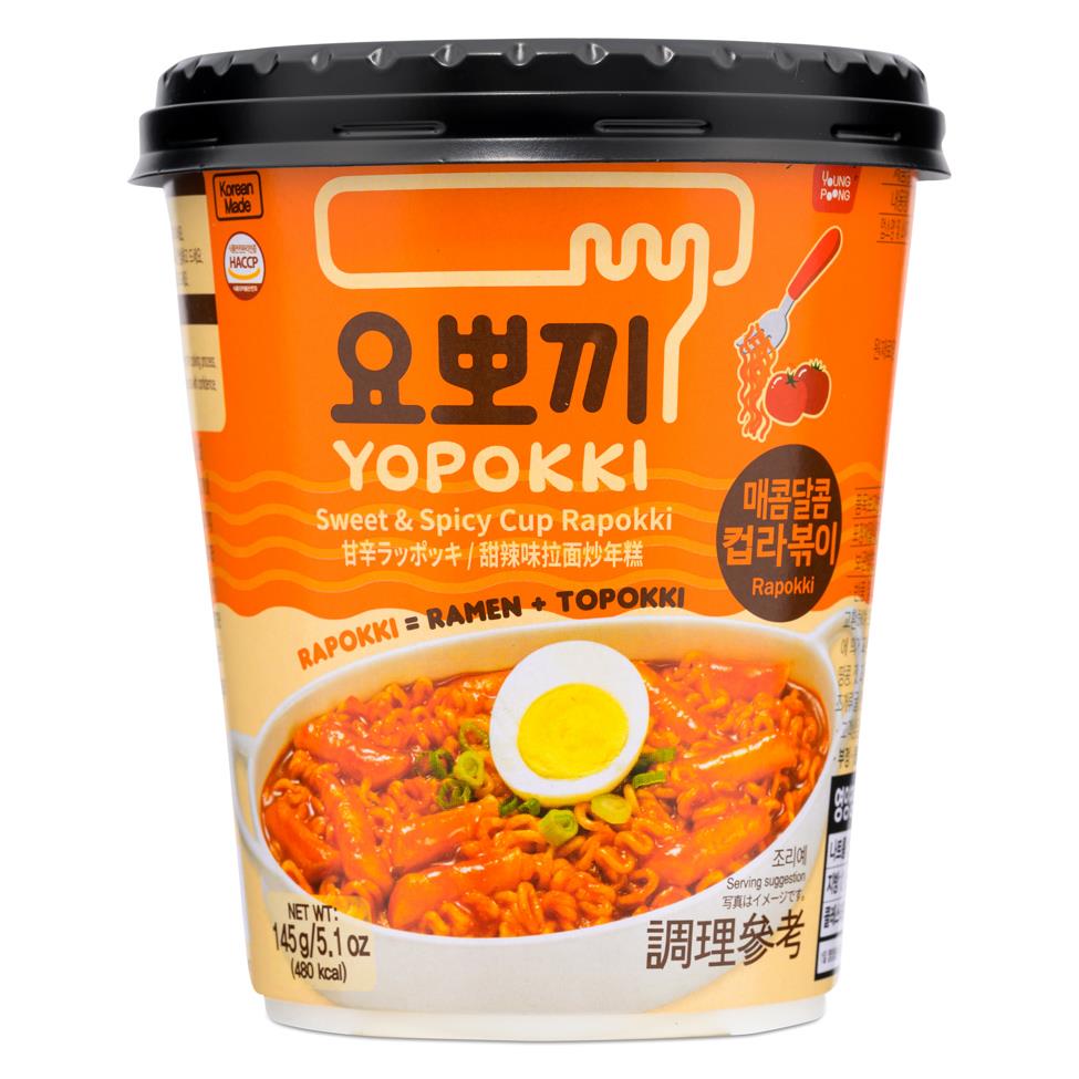 Yopokki Sweet & Spicy Rapokki (Rice Cake & Ramen) Cup 甜辣味拉麵炒年糕 (杯)