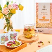 Good Sleep and Dream Scented Floral tea(12 bags/box) – Dendrobium officinale, wolfberry, rose, and chrysanthemum