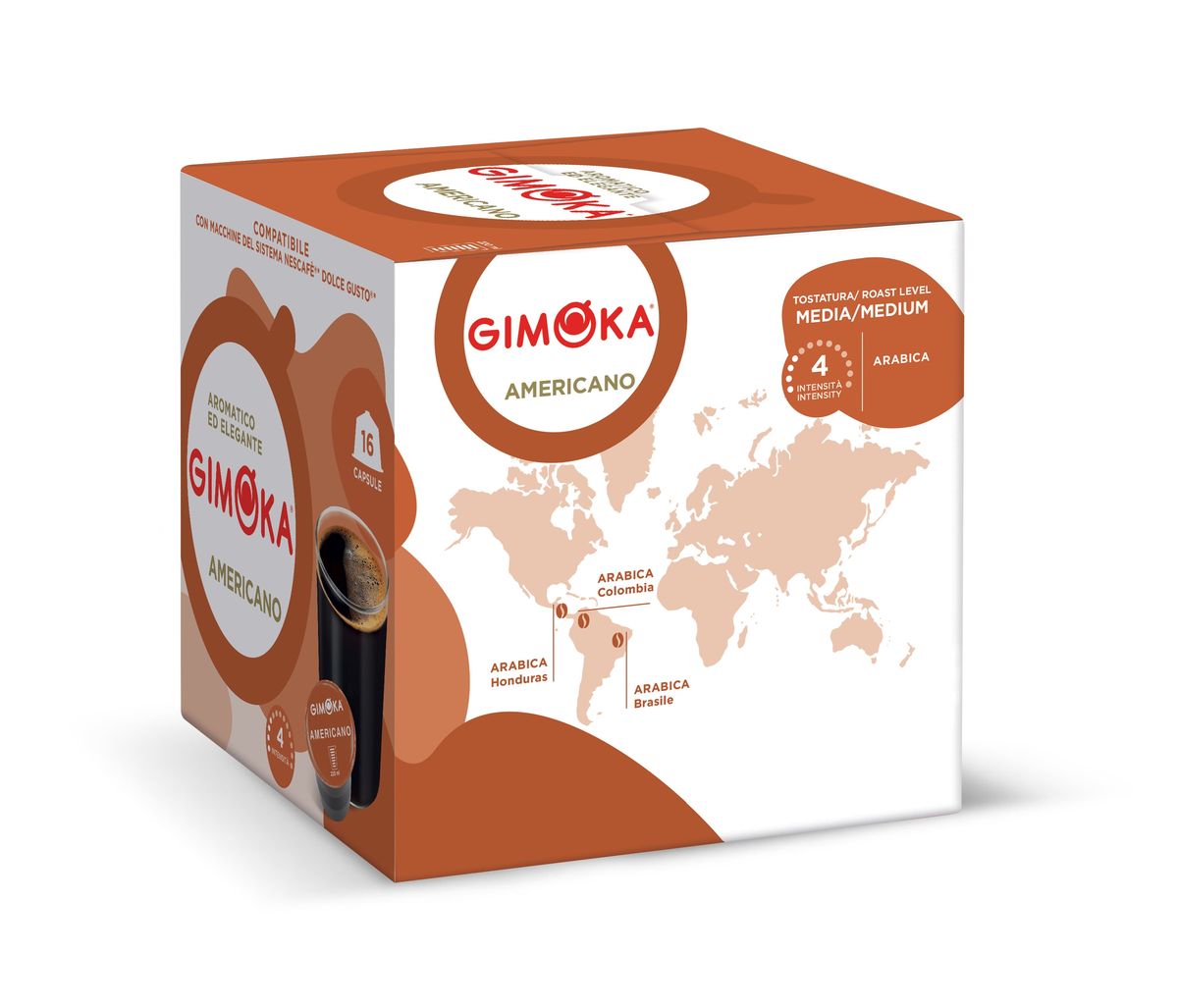 Gimoka Americano - 16 Nescafe Dolce Gusto Compatible Coffee Capsules - Image 3