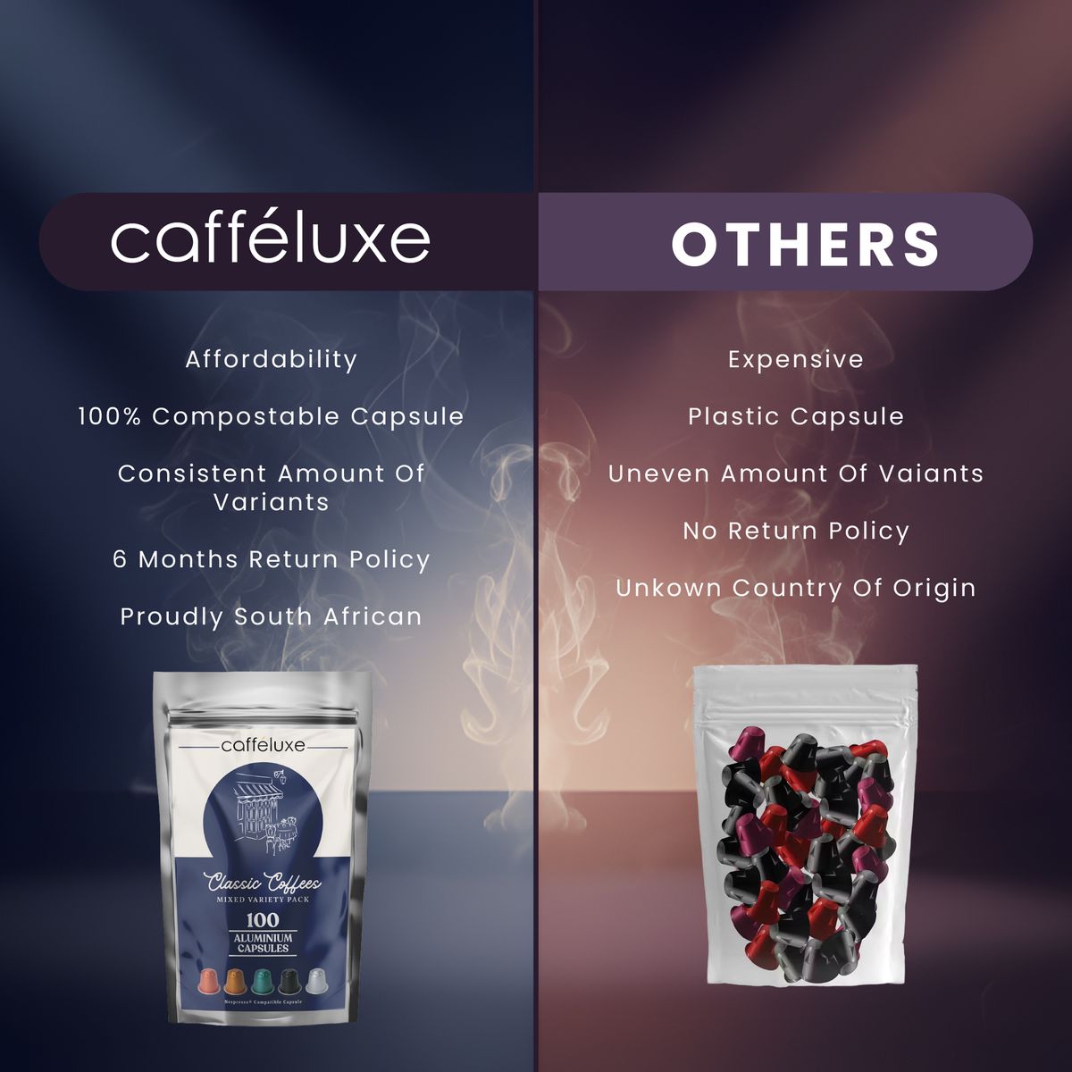 Cafféluxe Classic 100 Aluminium Nespresso Compatible Coffee Capsules - Image 3