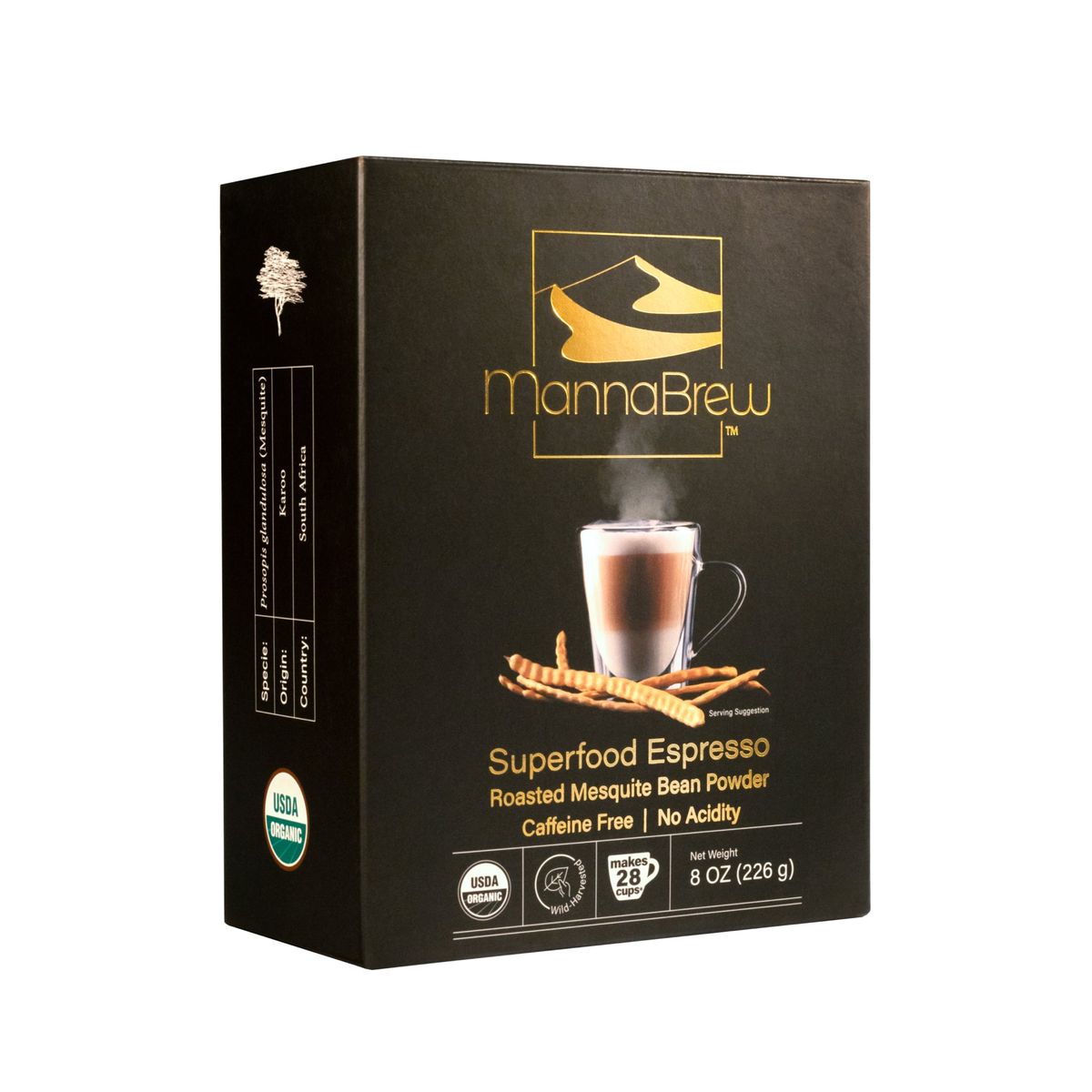 MannaBrew Superfood Espresso - Coffee Alternative Caffeine Free