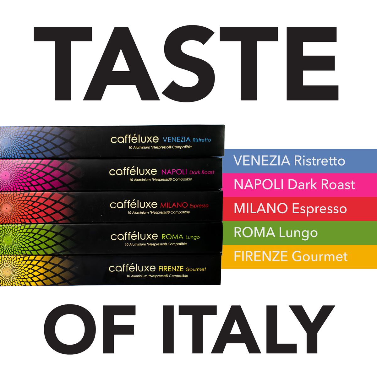 Cafféluxe Mixed Aluminium Nespresso Compatible Coffee | 50 Pack set - Image 5