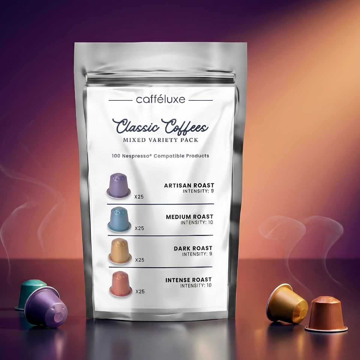 Cafféluxe Classic 100 Aluminium Nespresso Compatible Coffee Capsules - Image 6