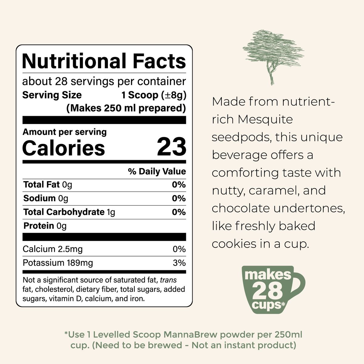 MannaBrew Superfood Espresso - Coffee Alternative Caffeine Free - Image 2