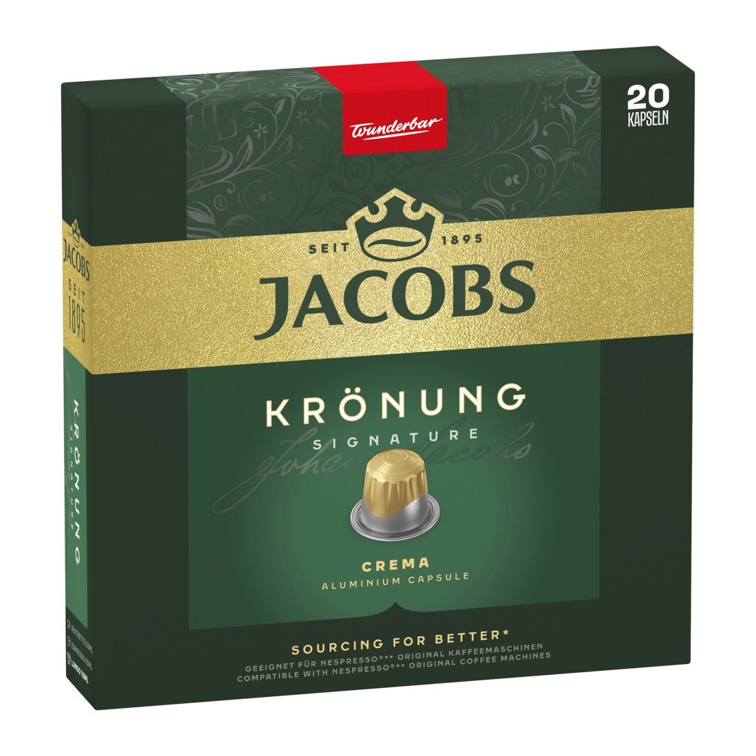 JACOBS Kronung Crema Intensity 6 - Pack of 20 Aluminium Coffee Capsules - Image 5