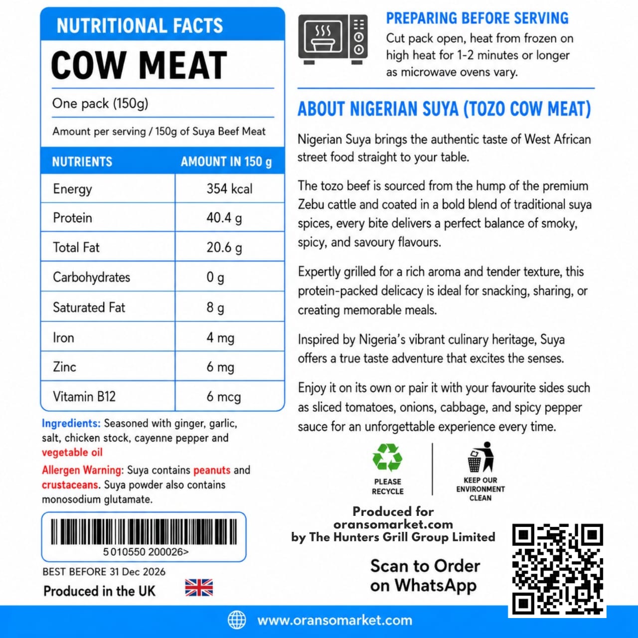 Nigerian Suya by Oransomarket.com 150g - Image 2